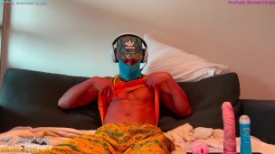 Athletic Twink Makes His Fleshlight Gag and Plays with a Big Dildo