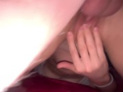 Doggy style fuck of blonde with beautiful ass and close up of her pussy. Cum on her belly 5/16