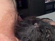 Slut blowing me hard, sloppy blowjob 14/16