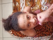 GOZEI NA CARA DA PUTA SAFADA DEPOIS DE ELA SENTAR BEM GOSTOSO NO PAU 16/16