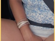 Wifey looks hot flashing in the car 12/16