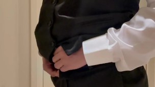 Young BBC Peeing at work