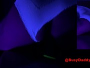 Sexy MILF Cum Slut Fucks in Blacklight Remove Glow In Dark Condom Creampie 12/16
