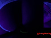 Sexy MILF Cum Slut Fucks in Blacklight Remove Glow In Dark Condom Creampie 16/16