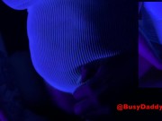 Sexy MILF Cum Slut Fucks in Blacklight Remove Glow In Dark Condom Creampie 6/16