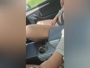 CREAMPIE BIG ASS wife FUCKED in REVERSE COWGIRL teasing me in TESLA while on AUTOPILOT 1/16