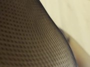 Blonde babe getting fucked hard in fishnets