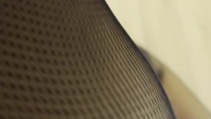 Blonde babe getting fucked hard in fishnets