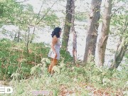 KOREAN SOLO FEMALE DOES PUBLIC COSPLAY SKIRT WALKING NUDE