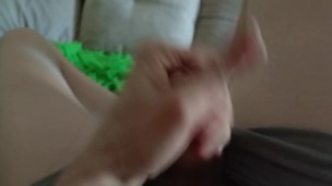 Just woke up and immediately jerked off a big dick