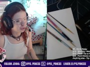 Livestream: Painting My Naked Body & Masturbating with Fans! 4/16