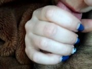 Step sister climbed under my blanket to suck - got a cumshot on her face 12/16