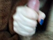 Step sister climbed under my blanket to suck - got a cumshot on her face 14/16