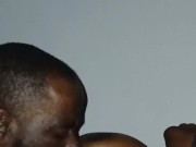 LAID HER ON HER BACK JUST SO GORILLA PUNCHER CAN LOVE ON HER CHOCOLATE SOFT SAGGY TITTIES!!!!!!!!! 16/16