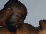 LAID HER ON HER BACK JUST SO GORILLA PUNCHER CAN LOVE ON HER CHOCOLATE SOFT SAGGY TITTIES!!!!!!!!! 4/16