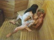 In the sauna everything got hotter. En el sauna todo se calentaba mas 15/16