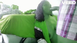 SHE HULK SUCKS THE HULKS HUGE COCK BIGGEST THICK DICK PARODY