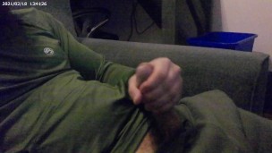 solo jerking, huge load