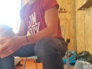 Risky Fleshlight Jerk-Off outdoor: Intense Cum Inside Toy in Friend's Room 2/16