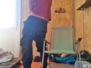 Risky Fleshlight Jerk-Off outdoor: Intense Cum Inside Toy in Friend's Room 3/16