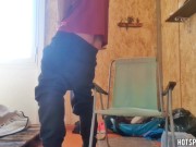 Risky Fleshlight Jerk-Off outdoor: Intense Cum Inside Toy in Friend's Room 4/16