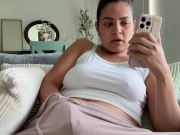 En casa dándome rico casi me pillan