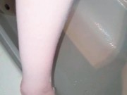 Pissing on her stocking 12/16