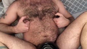 Fleshlight Milking Machine Toy Milks and Drains Daddy's Balls Handsfree