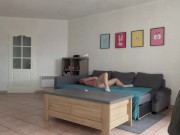 A fitness girl back from the gym played with her pussy 11/16