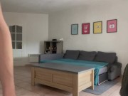 A fitness girl back from the gym played with her pussy 3/16