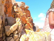 I lick all the cum of sugardaddies cock on a secret beach after our hike 10/16