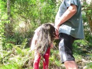 I lick all the cum of sugardaddies cock on a secret beach after our hike 4/16