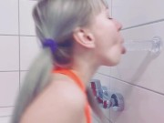 Sweet pussy masturbates with golden rain and cum loudly 3/16