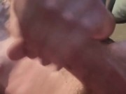 Horny 19 year old jerks off until loud moaning orgasm 9/16