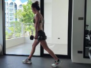 workout in the gym. the next one will be without clothes, like and support me! 8/16