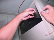 The technician who came to repair my computer discovers that I am a webcam model and decides that to 12/16