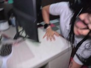 The technician who came to repair my computer discovers that I am a webcam model and decides that to 8/16