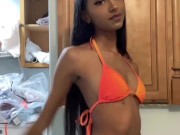 18 year old indian girl in swimsuit dancing tiktok sub to my onlyfans for my exclusive content 14/16