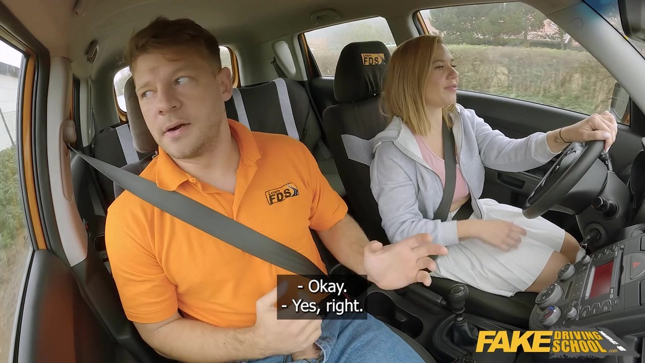 Fake Driving School - Anal sex in public fast hard car sex blonde Mar Bella fucks outdoors