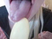 I'm sad if I don't eat your cum, cum on my tits and in my mouth 15/16