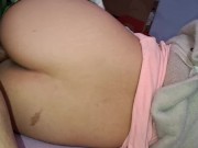 I wake up my roommate to the sound of my big-ass Latina stepsister's cock 13/16
