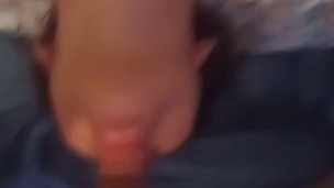 milf throatfuck upside down!