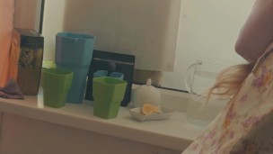 She made a cappuccino for her boss using a magic wand