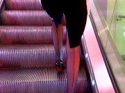 Girl in black nylons stockings with garters and high heels 16/16