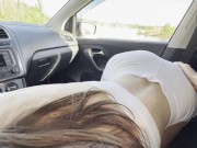 I gave myself to my friend in the car. He filled my ass with cum 6/16