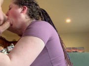 PAWG Girl next door SWALLOWS CUM for the first time! 13/16