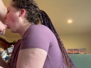 PAWG Girl next door SWALLOWS CUM for the first time! 14/16