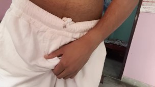 Hot and Cute Boy Showing Huge Dick and Hairy Chest