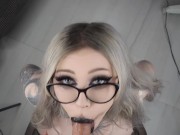 Gothic Slut Takes Deep In Mouth And Takes A Lot Of Cum On Face Bukkake 8/16
