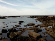 walk on the beach ends with an insertion in the cock, brunette, big ass, busty, big cock, man in und 1/16